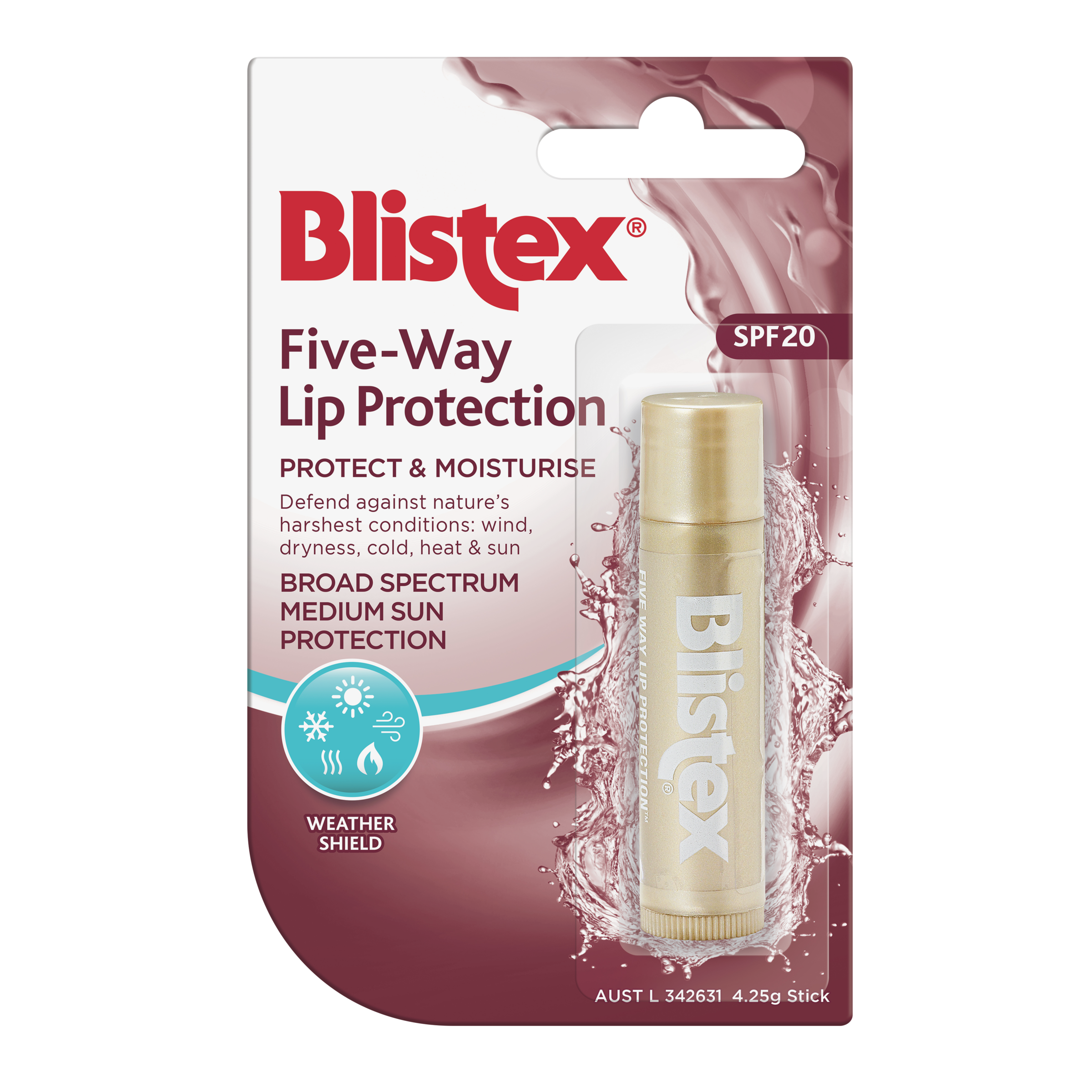 Blistex Five-Way Lip Protection front packaging