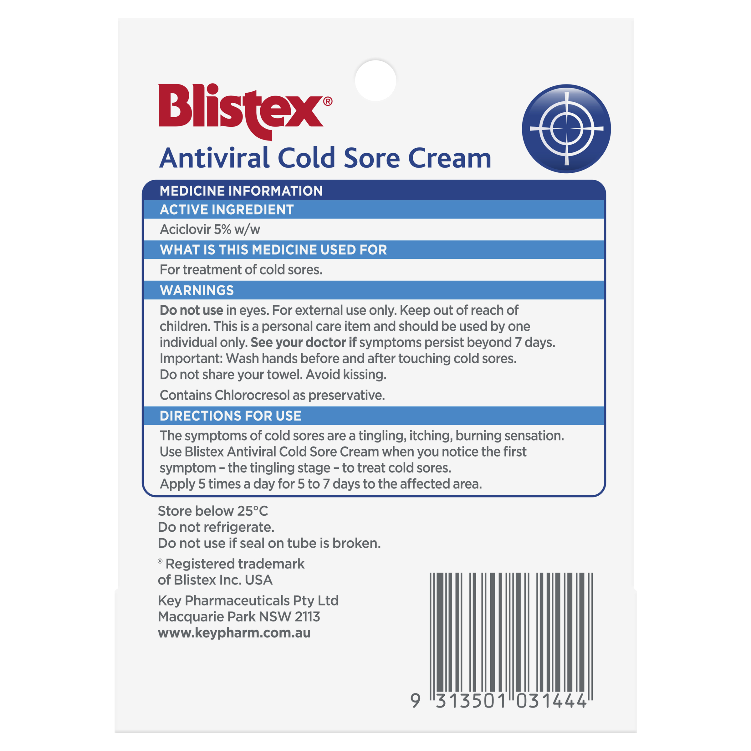 Blistex Antiviral Cold Sore Cream product image 2