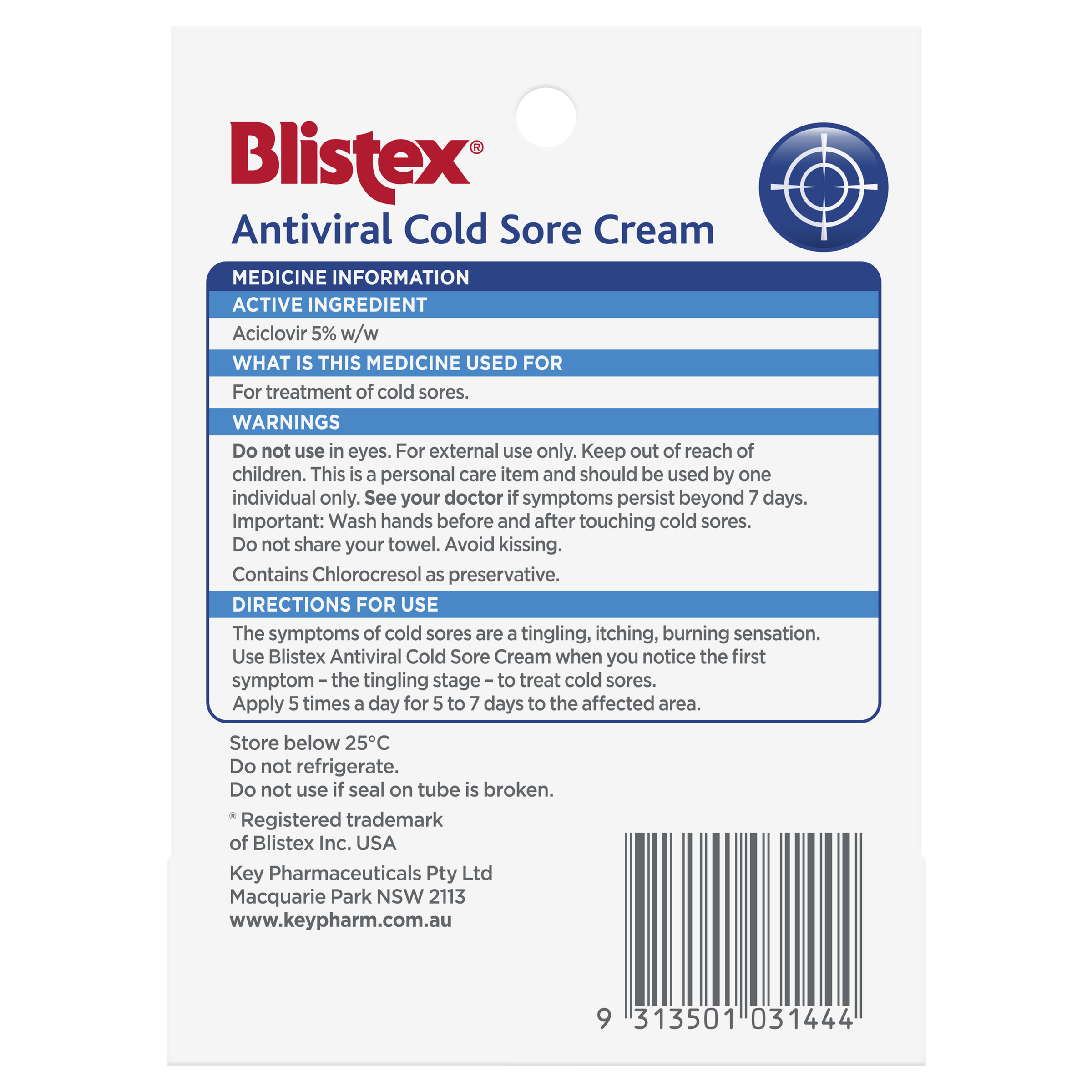 Blistex Antiviral Cold Sore Cream product image 2